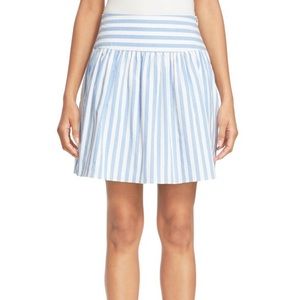 Milly Stripe A-Line Skirt